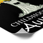 Jeugdkanker Gold Ribbon Awareness Maand Poster (Hoek)