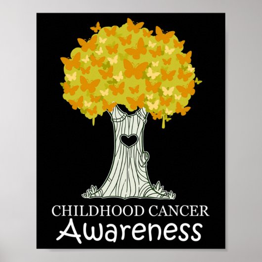 Jeugdkanker Gold Ribbon Awareness Maand Poster (Voorkant)