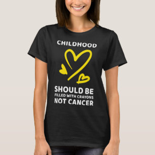 Jeugdkankerbewustwording kleurpotloden niet kanker t-shirt