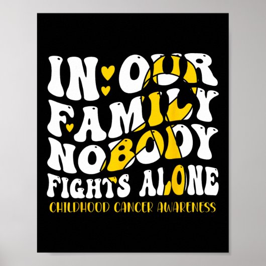 Jeugdkankerbewustwording Maand Ondersteuning Famil Poster (Voorkant)