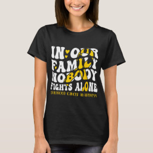 Jeugdkankerbewustwording Maand Ondersteuning Famil T-shirt