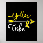 Jeugdkankerbewustzijn geel lintsarcoom B Poster (Voorkant)