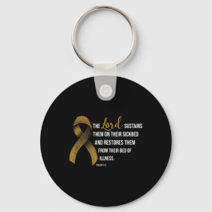 Jeugdkankerbewustzijn Geloof Christelijk geschenk Sleutelhanger