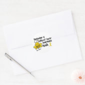 Jeugdkankerbewustzijn maand bij 1,3 ronde sticker (Envelop)