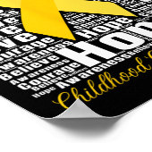 Jeugdkankerbewustzijnsmaand Believe Hope Cour Poster (Hoek)