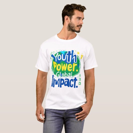 Jeugdkracht Global Impact Earth Art T-shirt (Voorkant volledig)