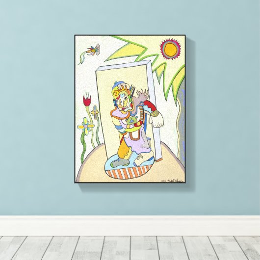 "Jeugdman" door Ruchell Alexander Canvas Afdruk (Insitu (Houten vloer))