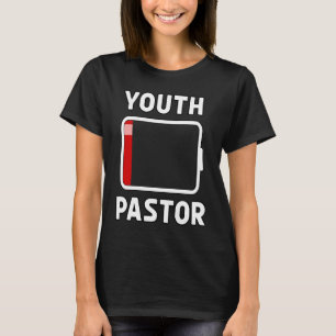 Jeugdpredikant Lage Batterij Energie Kerk Kamp Min T-shirt