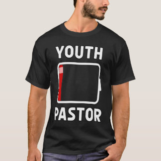 Jeugdpredikant Lage Batterij Energie Kerk Kamp Min T-shirt