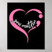 Jeugdprobleem Semicolon geestelijke gezondheid en  Poster (Voorkant)