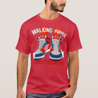 Jeugdschoenen stappen in de Juneteenth Walking wit T-shirt