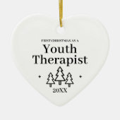 Jeugdtherapeut Nieuwe baan Kerstmis Keramisch Ornament (Voorkant)