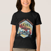 Jeugdzwart tri-blend T-shirt met afbeelding van 13 (Voorkant)