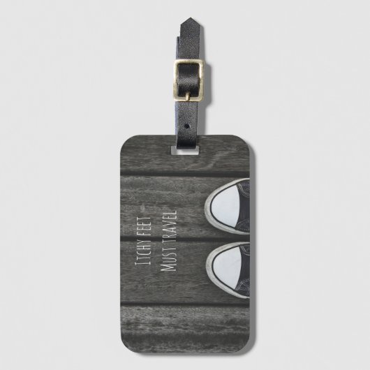 Jeuk Feet moet reizen Bagagelabel (Voorkant (verticaal))