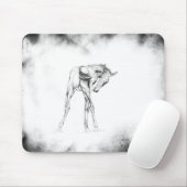 Jeuk met mistige rand muismat (Met muis)