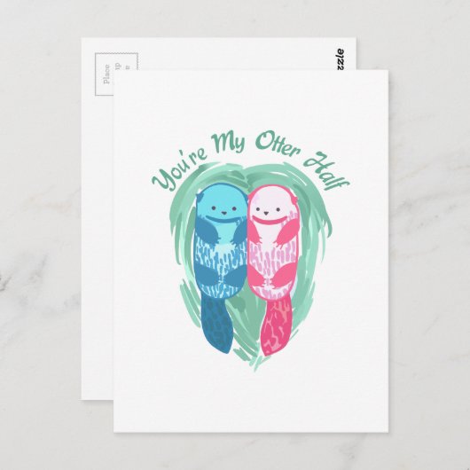 JEUK MIJN OTTER HALF BRIEFKAART (Voorkant / Achterkant)