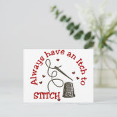 Jeuk naar rechtop briefkaart (Staand voorkant)