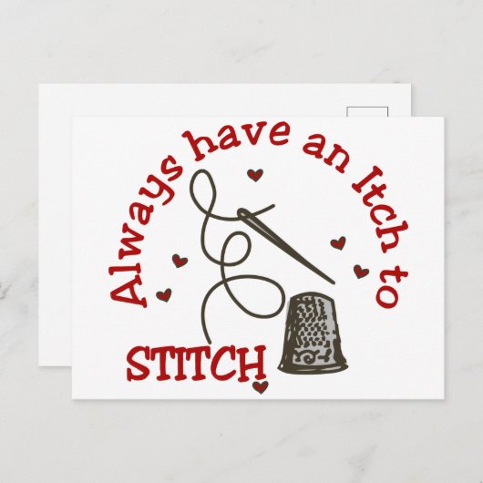 Jeuk naar rechtop briefkaart (Voorkant / Achterkant)