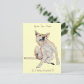 jeukende hond die schilderij krast met een grappig briefkaart (Staand voorkant)