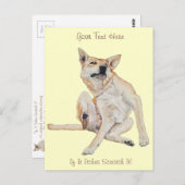 jeukende hond die schilderij krast met een grappig briefkaart (Voorkant / Achterkant)