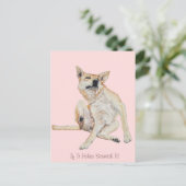 jeukende hond die schilderij krast met een grappig briefkaart (Staand voorkant)