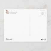 jeukende hond die schilderij krast met een grappig briefkaart (Achterkant)