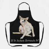 jeukende hond die schilderij krast met een grappig schort (Voorkant)