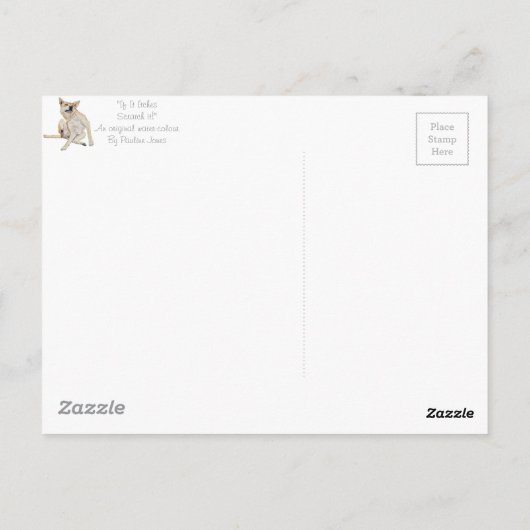 jeukende hond krabt afbeelding met grappige slogan briefkaart (Achterkant)