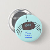 Jeukerige spin ronde button 5,7 cm (Voorkant /achterkant)