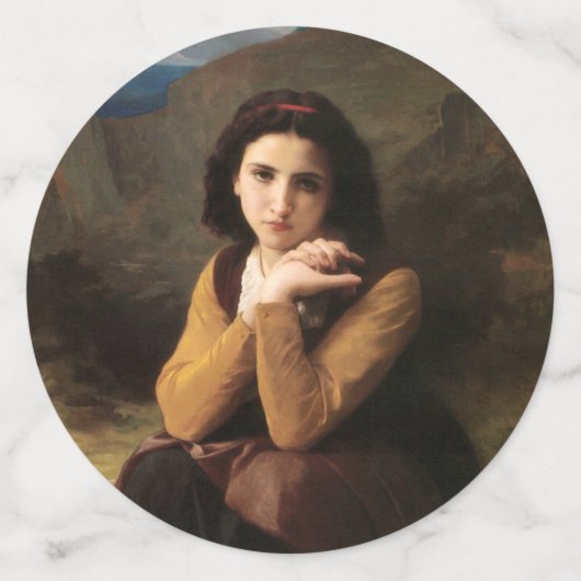 Jeune femme door Bouguereau Confetti (Grote achterkant)
