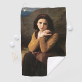 Jeune Femme door Bouguereau Golfhanddoek (Insitu)