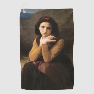 Jeune Femme door Bouguereau Golfhanddoek