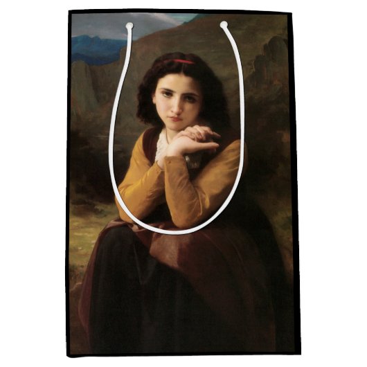 Jeune femme door Bouguereau Medium Cadeauzakje (Voorkant)