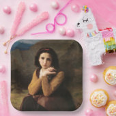 Jeune femme door Bouguereau Papieren Bordje (Feest)