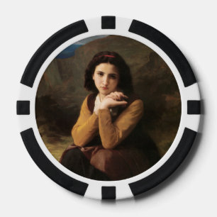 Jeune Femme door Bouguereau Poker Chips