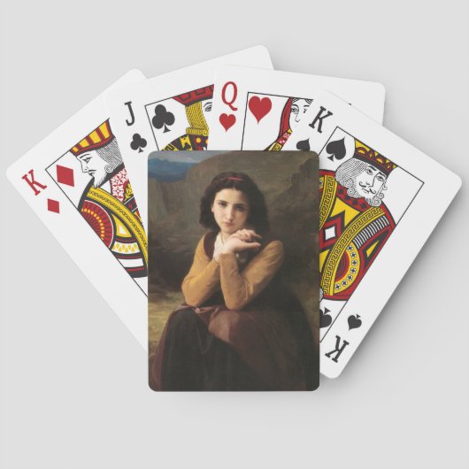 Jeune Femme door Bouguereau Pokerkaarten (Achterkant)