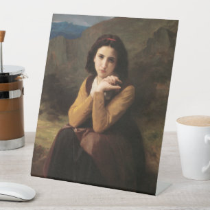 Jeune Femme door Bouguereau Reclamebord Met Voetstuk
