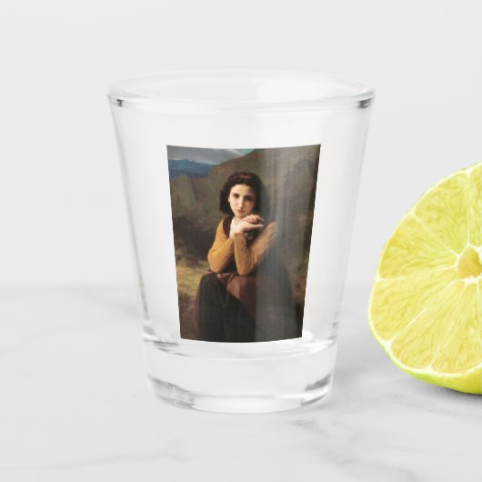 Jeune femme door Bouguereau Shot Glas (Voorkant)