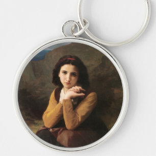 Jeune Femme door Bouguereau Sleutelhanger