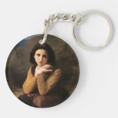 Jeune Femme door Bouguereau Sleutelhanger (Achterkant)
