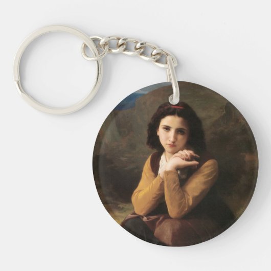 Jeune Femme door Bouguereau Sleutelhanger (Voorkant)