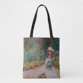 Jeune fille dans le jardin de Giverny, 1888 Tote Bag (Voorkant)