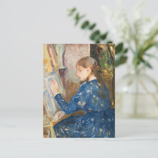 Jeune Fille Écrivant | Berthe Morisot Briefkaart (Staand voorkant)