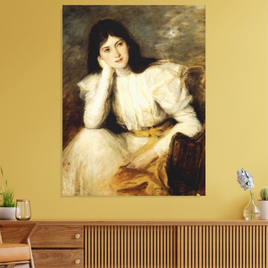 Jeune Fille Reveuse, Portrait de Berthi Capel Canvas Afdruk (Insitu (Woonkamer))