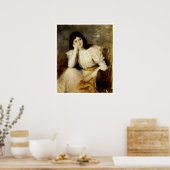 Jeune Fille Reveuse, Portrait de Berthi Capel Poster (Keuken)