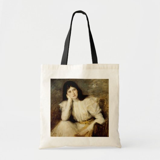 Jeune Fille Reveuse, Portrait de Berthi Capel Tote Bag (Voorkant)