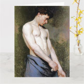 Jeune Homme wenskaart voor kunstzinnigen Kaart (Gele Bloem)