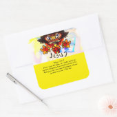 jeus met zonnebloemen mok magnet note vierkante sticker (Envelop)