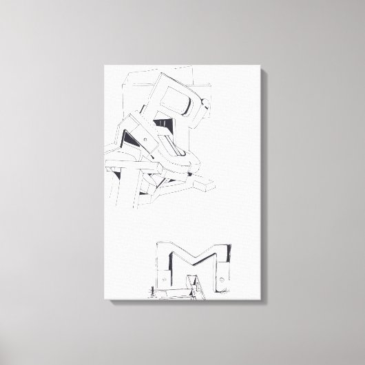 Jeux de Construction Building's Games Tekening 1 C Canvas Afdruk (Voorkant)