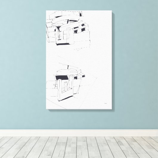 Jeux de Construction Building's Games Tekening 3 C Canvas Afdruk (Insitu (Houten vloer))